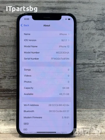 Apple iPhone 12 64GB Black – 81% Battery Health – Напълно функционален, снимка 9 - Apple iPhone - 56163091