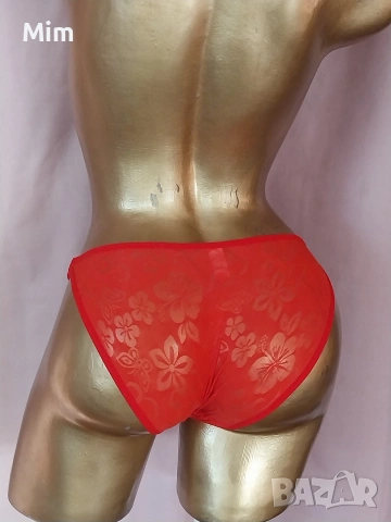 Червена бикина с рязана дантела , снимка 3 - Бельо - 53868051