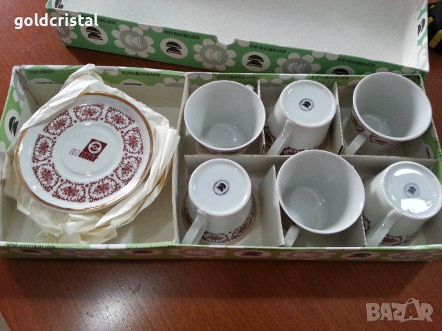 Стар български порцелан сервиз за кафе 