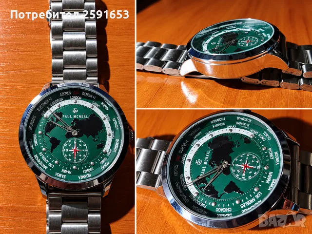 Стилен кварцов часовник с компас, снимка 2 - Мъжки - 56275072