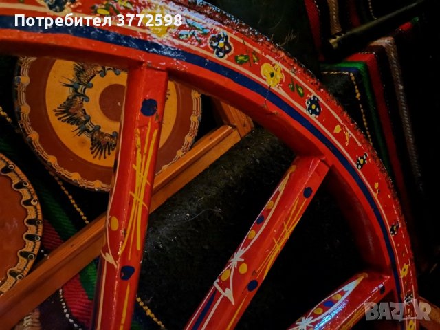Рисувани колела от каруца , снимка 6 - Декорация за дома - 41527646