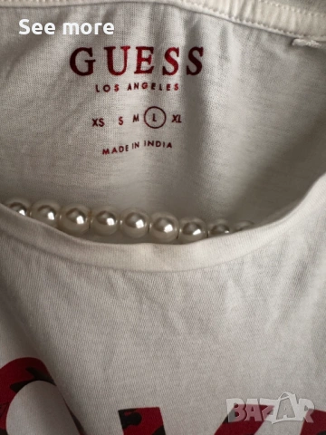 GUESS дамска тениска L, снимка 4 - Тениски - 53572692