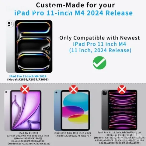 Нов Смарт калъф за iPad Pro 11 M4 2024, тънък дизайн, триъгълна стойка, снимка 2 - Аксесоари за Apple - 47840261