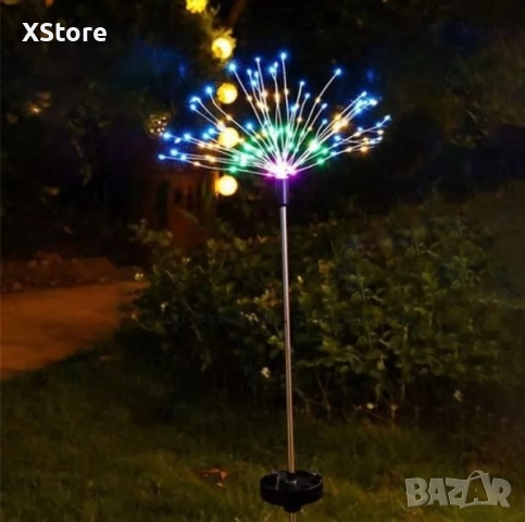 Соларно глухарче (коледна украса) - жълто, шарено - 2бр в опаковка, снимка 2 - Други - 52440881