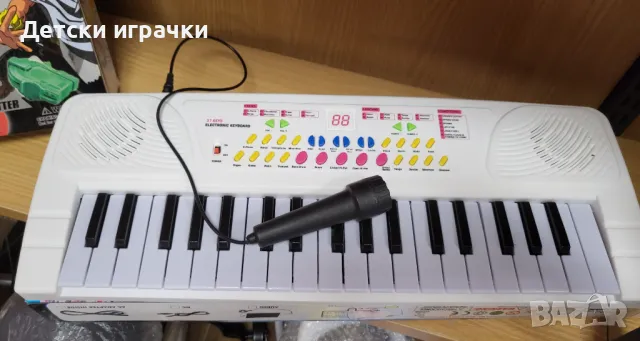 Детски синтезатор, йоника, пиано с микрофон 37 клавиша, снимка 4 - Музикални играчки - 48647304