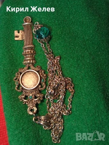 ПОСРЕБРЕН ВИНТИДЖ АРТ МЕДАЛЬОН - КЛЮЧЕ с ВЕРИЖКА 21699, снимка 10 - Колиета, медальони, синджири - 32525233