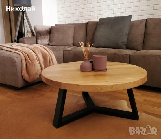 холна маса от масив и желязо , снимка 18 - Маси - 53641072