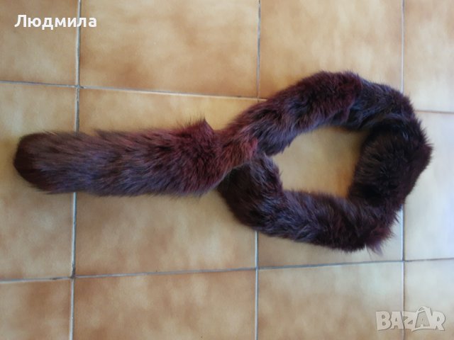 Яка-шал,лисица,бордо, снимка 5 - Шалове - 38806176