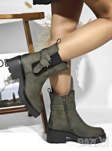 Дамски боти в мастилен цвят GG6, снимка 2 - Дамски боти - 51781282