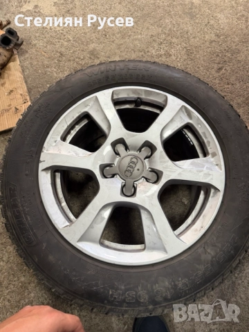 4бр алуминиеви  джанти за  AUDI A6  / 16 цола с зимни гуми TIGAR WINTER  225 55 16 -цена 600 лв или 