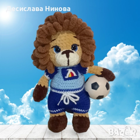 Лъвче-футболист, снимка 2 - Плюшени играчки - 52973525