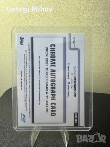 Dino Beganovic Auto /50 – Topps Chrome Formula 1 Gold Autograph, снимка 2 - Колекции - 53844399