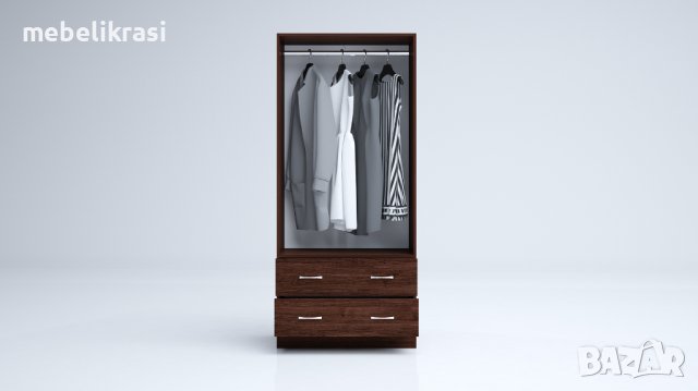 Гардероб Аполо 10 едноцветен, снимка 6 - Гардероби - 40335112