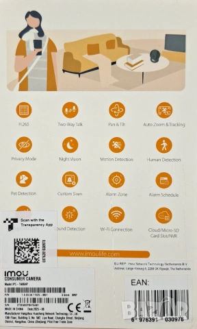 Нова вътрешна камера Imou Rex 3D (4K Ultra HD / 8MP), снимка 3 - HD камери - 53077436