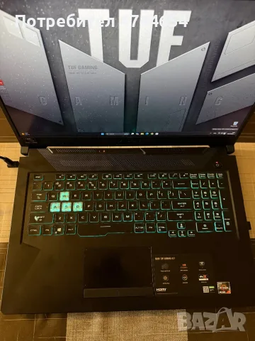 Продавам запазен лаптоп ASUS TUF 17", снимка 8 - Лаптопи за игри - 55873087
