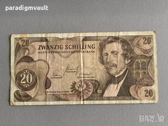 Банкнота - Австрия - 20 шилинга | 1967г.