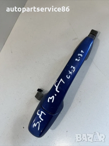 Задна дясна външна дръжка синя за Mazda CX-7 2.3T (2011), снимка 2 - Части - 53655055