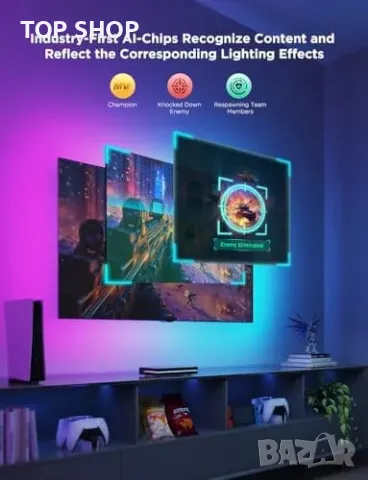 Ново Govee HDMI 2.1 Sync Box и RGB LED лента за 55-65" TV, 8K 60Hz, снимка 3 - Лед осветление - 49217096