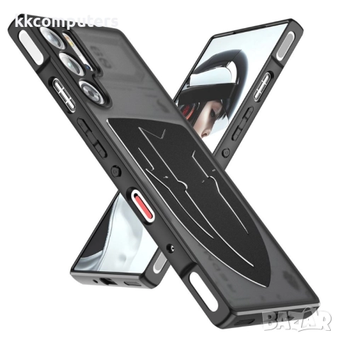 ZTE nubia Red Magic 9 Pro 5G Shield калъф с охлаждане – Liquid Silicone + PC, черен / сребрист, снимка 4 - Калъфи, кейсове - 52066117