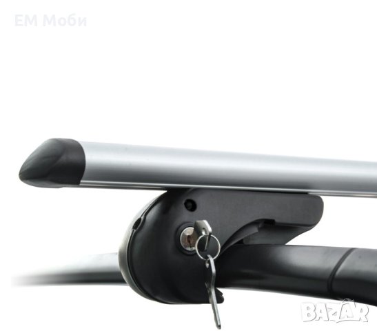 Алуминиеви греди багажник MENABO Brio за стандартен рейлинг 120см, снимка 3 - Аксесоари и консумативи - 44398462