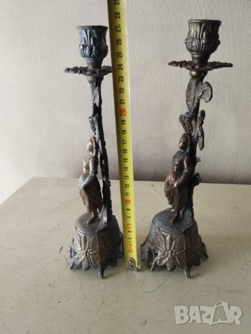 два барокови свещници-комплект, снимка 2 - Други ценни предмети - 41931886