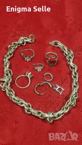 Сребърни бижута, сребро материал , снимка 2 - Колиета, медальони, синджири - 51126231