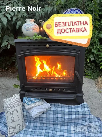Френска чугунена печка на дърва 12kW 