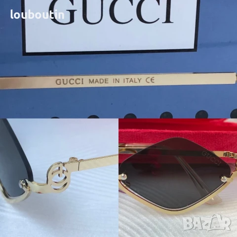 GUCCI дамски слънчеви очила ромб 2 цвята черни кафяви, снимка 4 - Слънчеви и диоптрични очила - 50741381