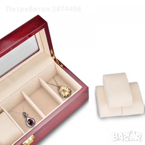 2170 Дървена Кутия за часовници, снимка 3 - Подаръци за мъже - 35786713