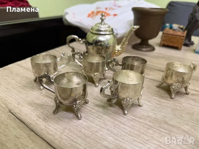 Посребрен сервиз , снимка 2 - Антикварни и старинни предмети - 56367191