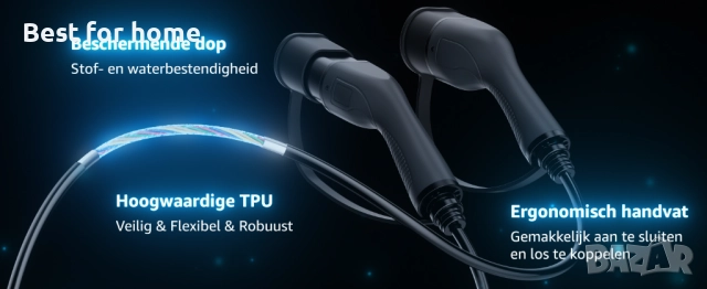 Заряден кабел Bokman тип 2, 22kW / 32A / 3 фази / 5M, снимка 10 - Аксесоари и консумативи - 52801488