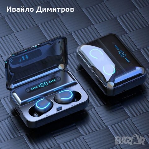 Безжични слушалки със сензорно управление TWS F9, Powerbank 2000 mAh, снимка 1