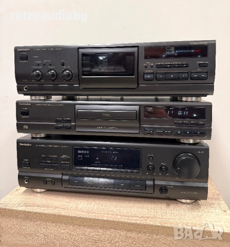 🔊Ретро аудио система - сет TECHNICS - ресийвър -усилвател с радио, сд плеър, дек + опция колони🔈