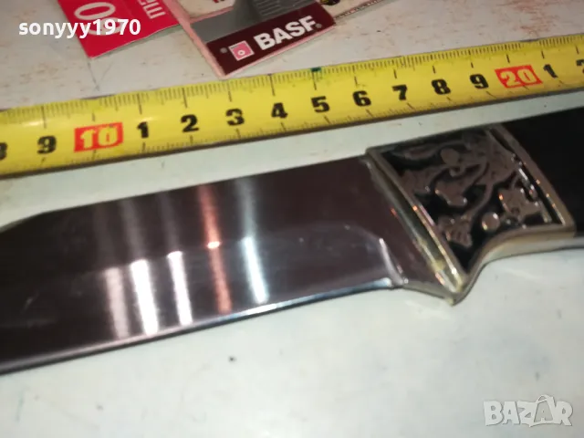 МАСИВЕН ОСТЪР НОЖ С ГРАВЮРА 1403251727, снимка 11 - Ножове - 49496083