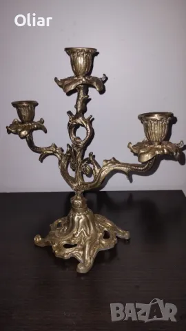 Прекрасни винтидж свещници. Месинг., снимка 4 - Антикварни и старинни предмети - 50044004