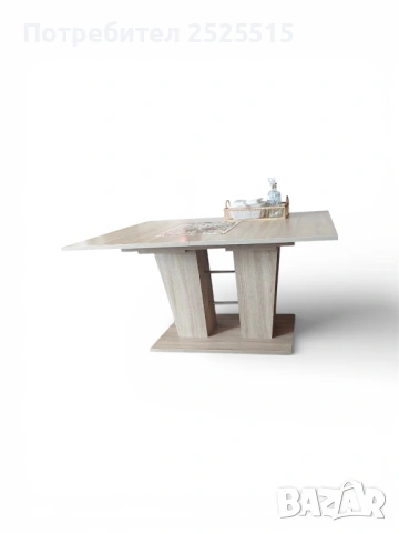 Трапезна маса с комплект 6 стола, снимка 2 - Маси - 53690003