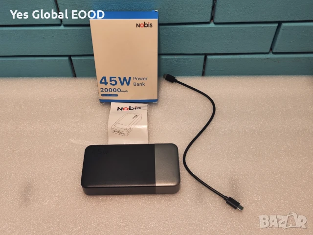 Преносима външна батерия NOBIS 20000mAh с бързо зареждане 45W, снимка 1