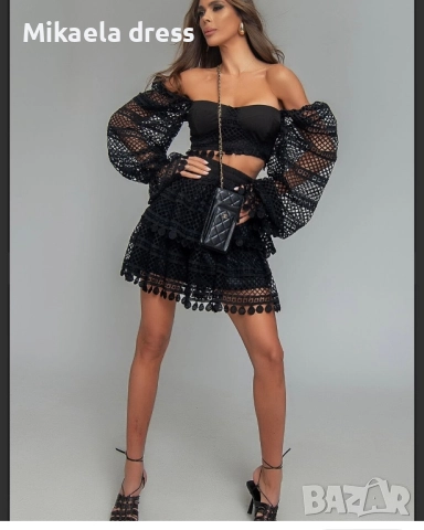 Разкошен и перфектен сет от Nikole Collection в черен цвят. Изключително стилен и впечатляващ компле, снимка 6 - Комплекти - 52150562