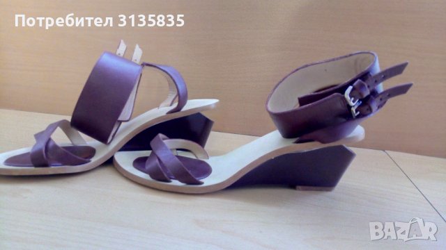 Дамски сандали Zara, естествена кожа, снимка 3 - Сандали - 41578022