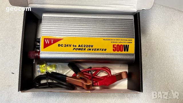 24V към 220V инвертор (500W,Нов,Комплект), снимка 2 - Аксесоари и консумативи - 49840674