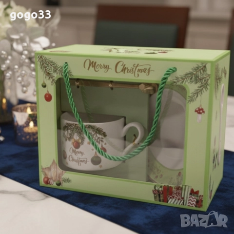 коледен подаръчен комплект , снимка 2 - Чаши - 52587682