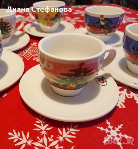 Коледен сервиз за кафе, снимка 2 - Сервизи - 52676317