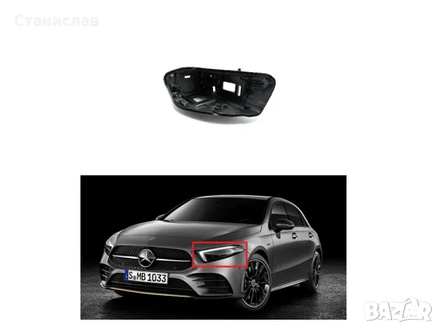 Лява основа (корпус) за фар за Mercedes A-Class W177 (2019-2021)