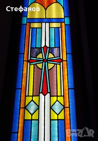 Витражно пано с LED осветление, техника "Тифани", снимка 5 - Декорация за дома - 53388616