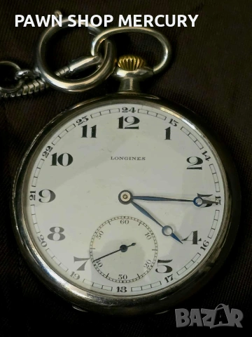 Продавам Pocket Watch LONGINES Open Face  Case Steel 50mm , снимка 8 - Джобни - 53840585