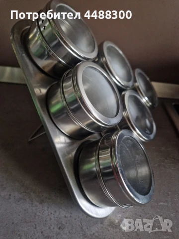 6 броя магнитни солници за подправки с поставка MAGNETIC SPICE, нови, снимка 4 - Други - 50489228