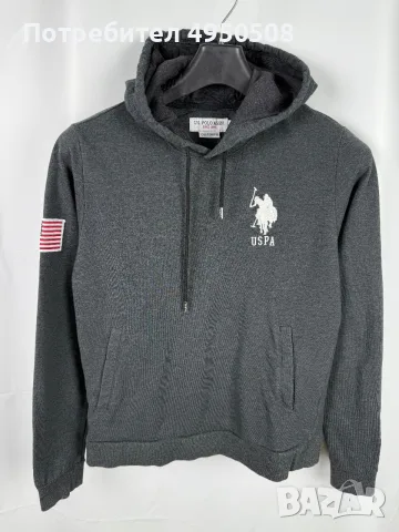 U.S. Polo Assn. Памучна блуза с качулка, размер S