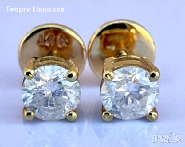 Диамантени обици , снимка 2 - Обеци - 52350561