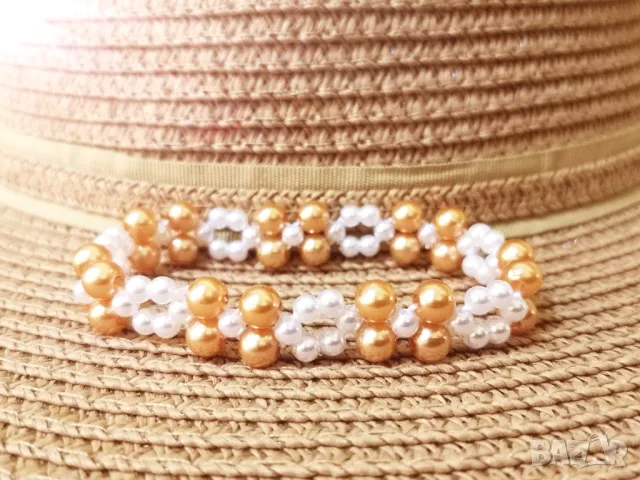 🏷️ Гривна / цвят: перлено бял и оранжев