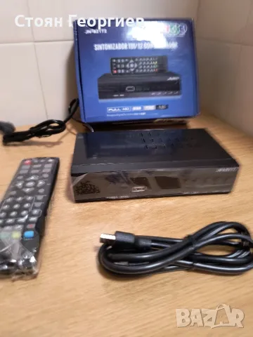 Тунер с дистанционно управление, Opticum, Пластмаса, DVB-T2 H.265 HEVC, Full HD, Черен, снимка 1